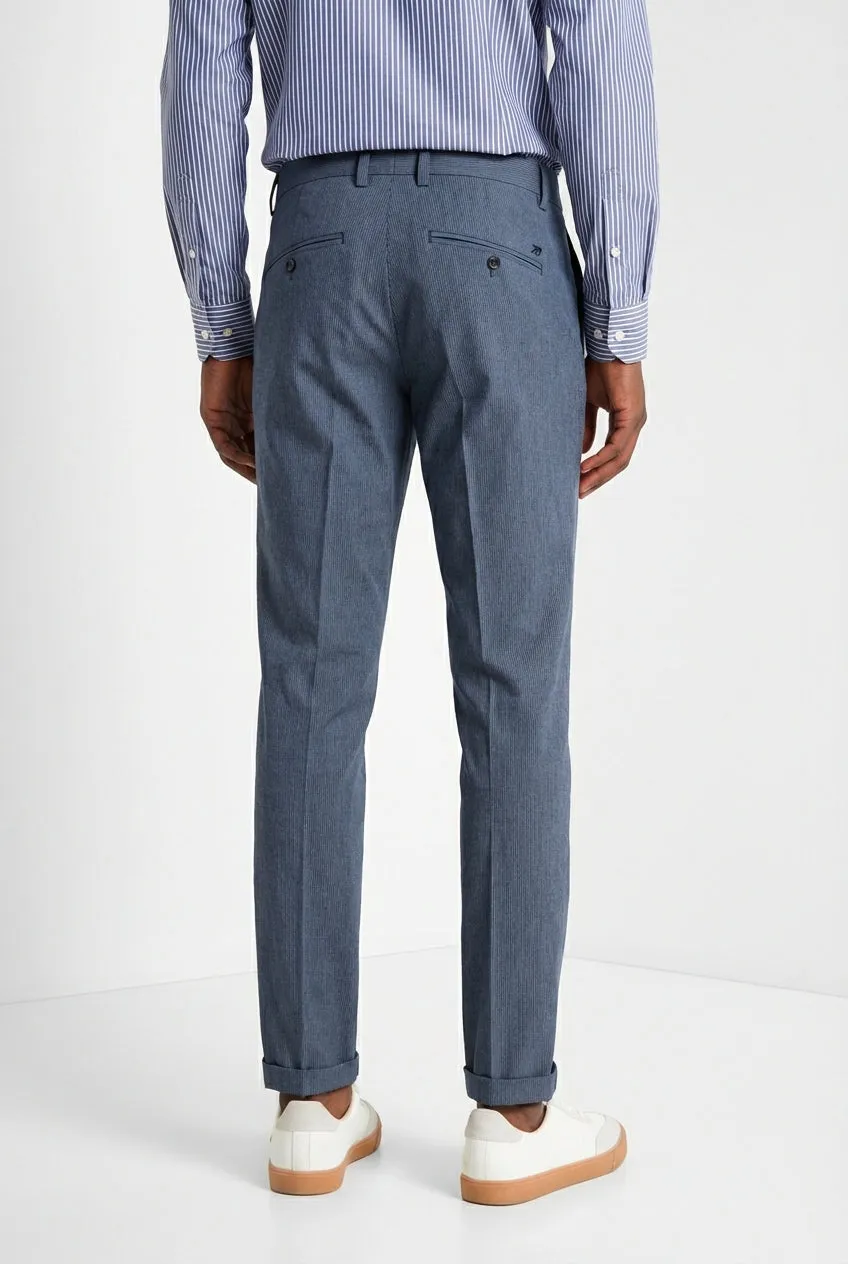 Mason's Osaka chino bukser navy nålestribet stretch