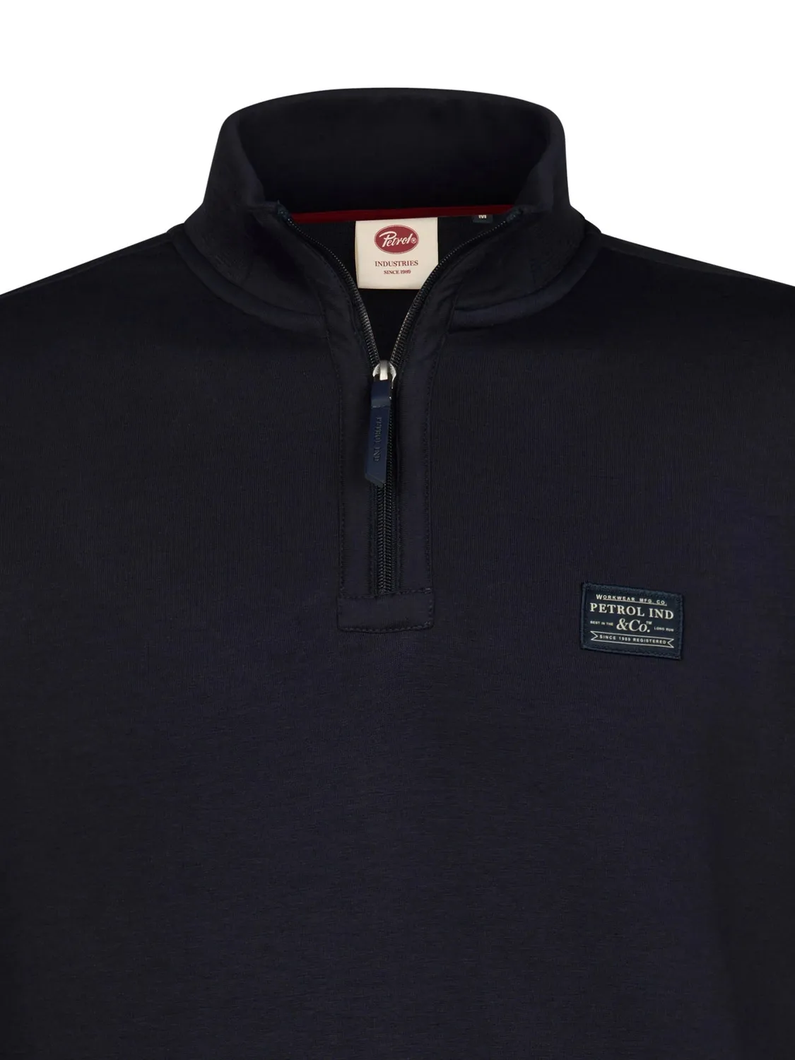 Petrol Industries Steelcore sweater med kort lynlås