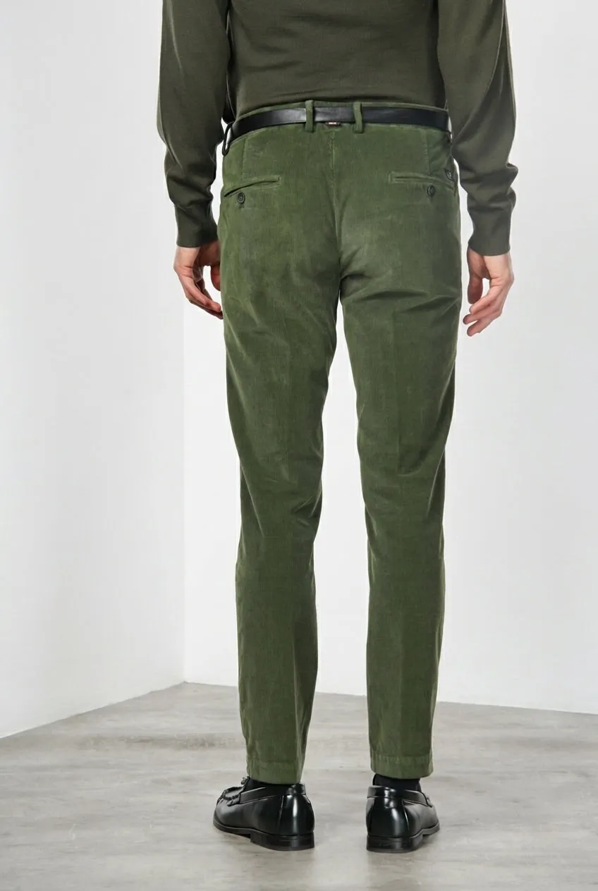 Mason's Torino chino bukser slim fit skovgrøn fløjl
