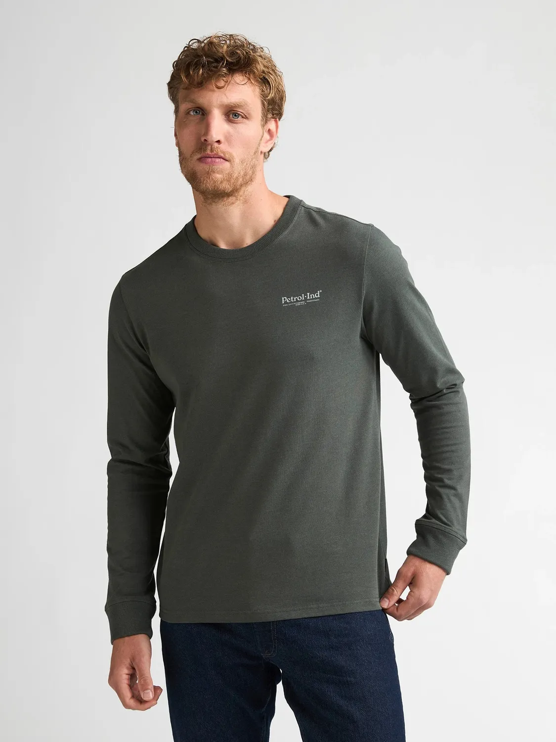Petrol Industries Porter langærmet t-shirt brystprint