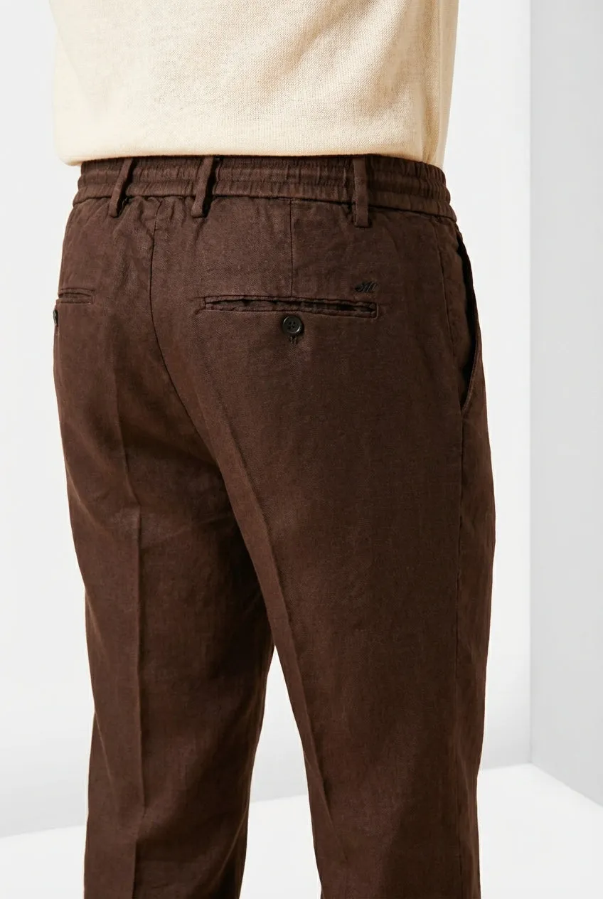 Mason's Milano Jogger chinos brun hør extra slim