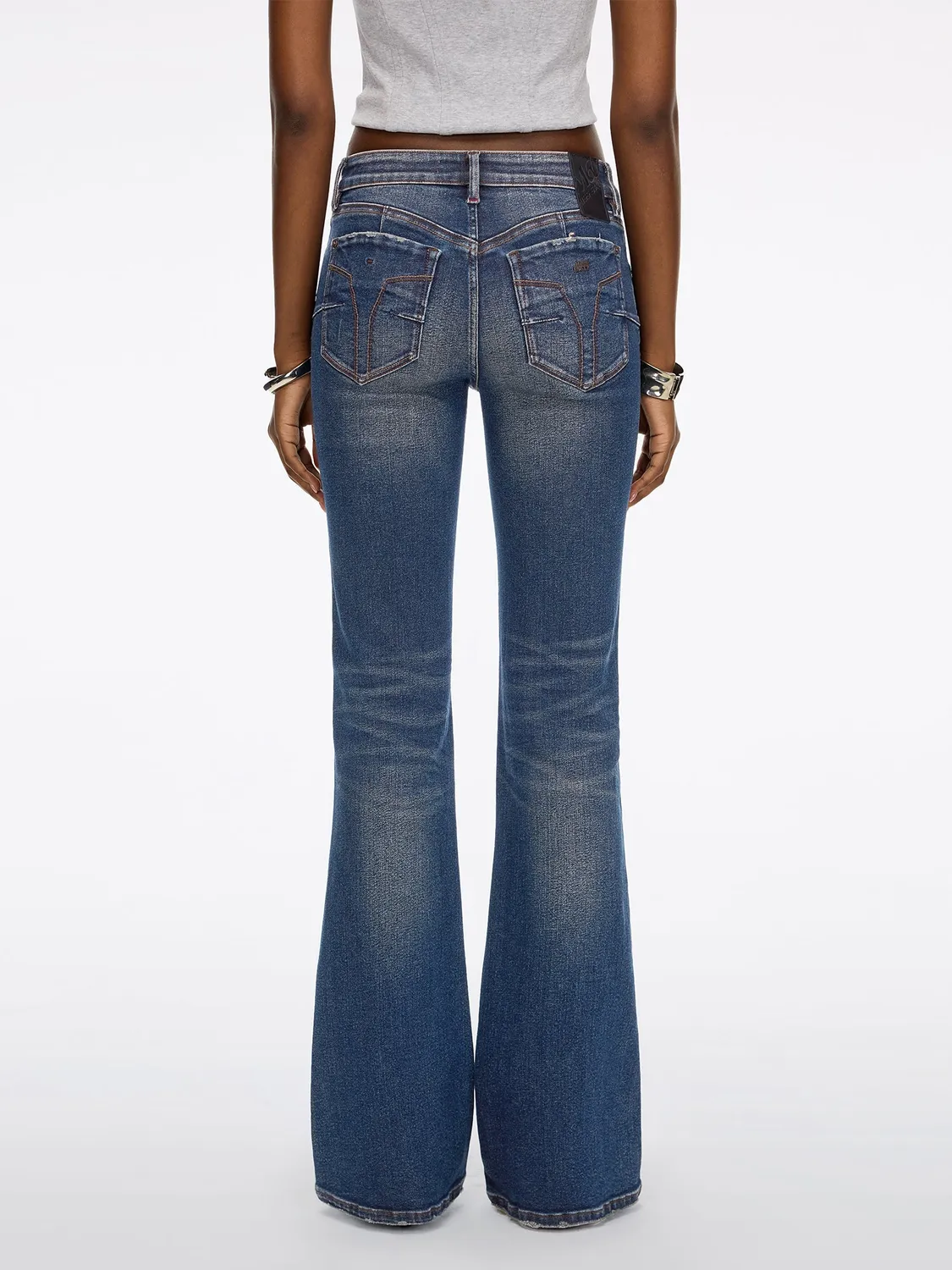 Miss Sixty Magic Plus Push-Up flare jeans mørkeblå low waist