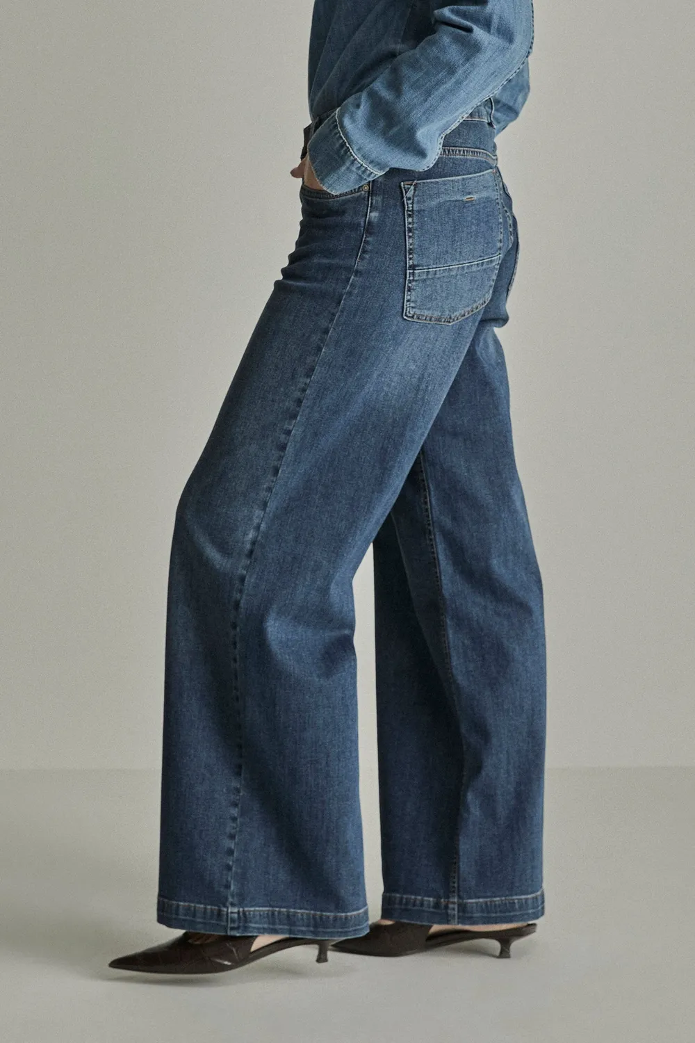 Para Mi Cloë High Waist jeans faded blue extra wide