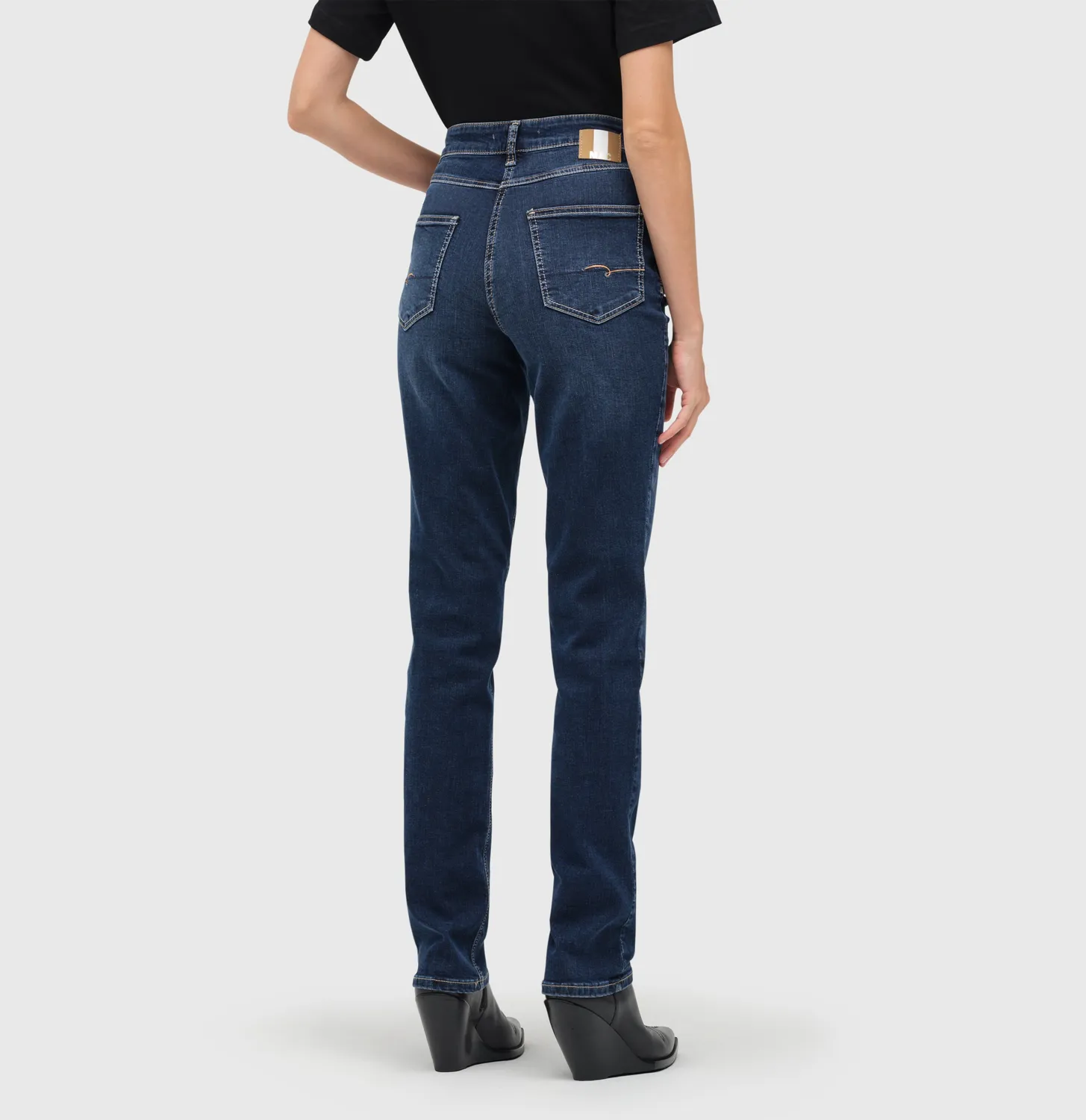 MAC Melanie 5040-87-0380L straight jeans mørkeblå
