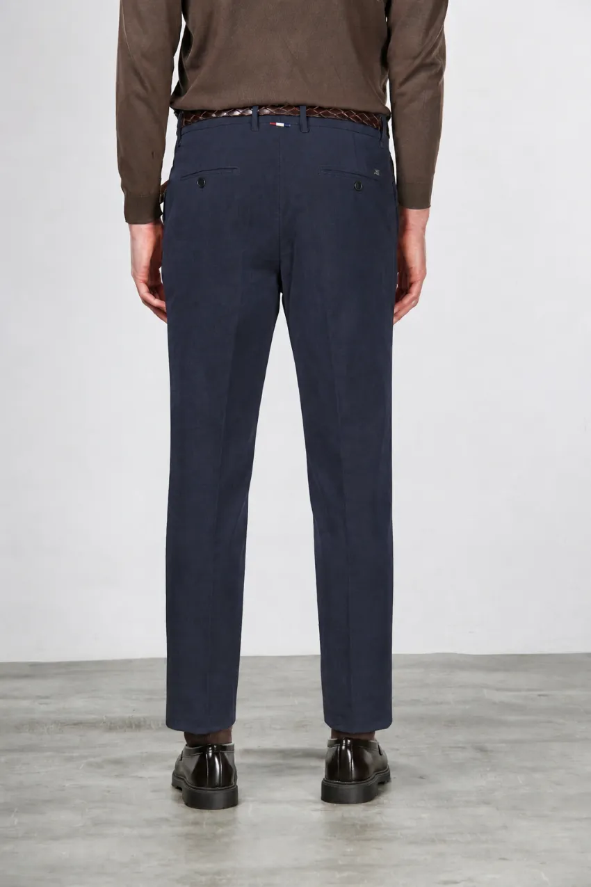 Mason's Paris chinos navy fløjl carrot fit