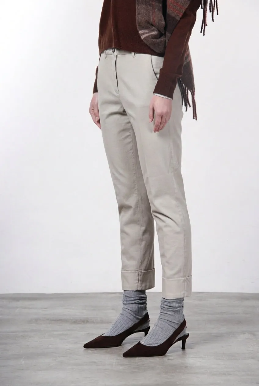 Mason's New York Carrot chinos dame sand uldblanding