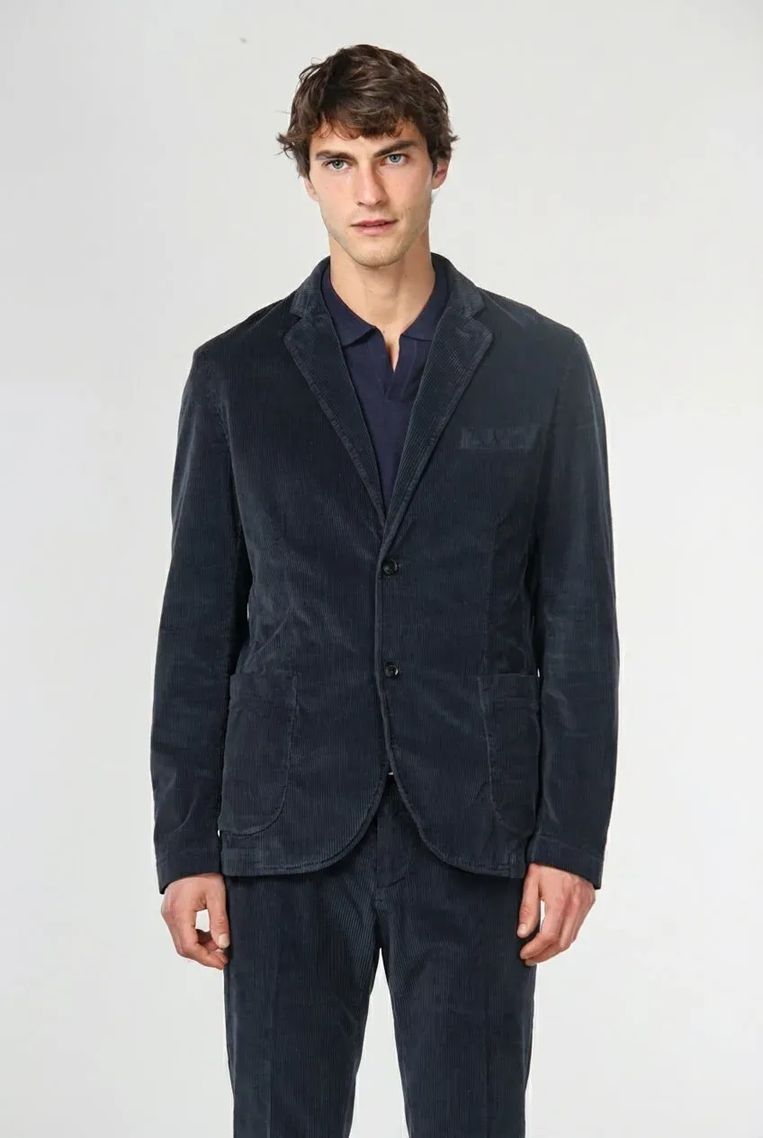 Mason's Tiziano blazer mørkeblå fløjl regular