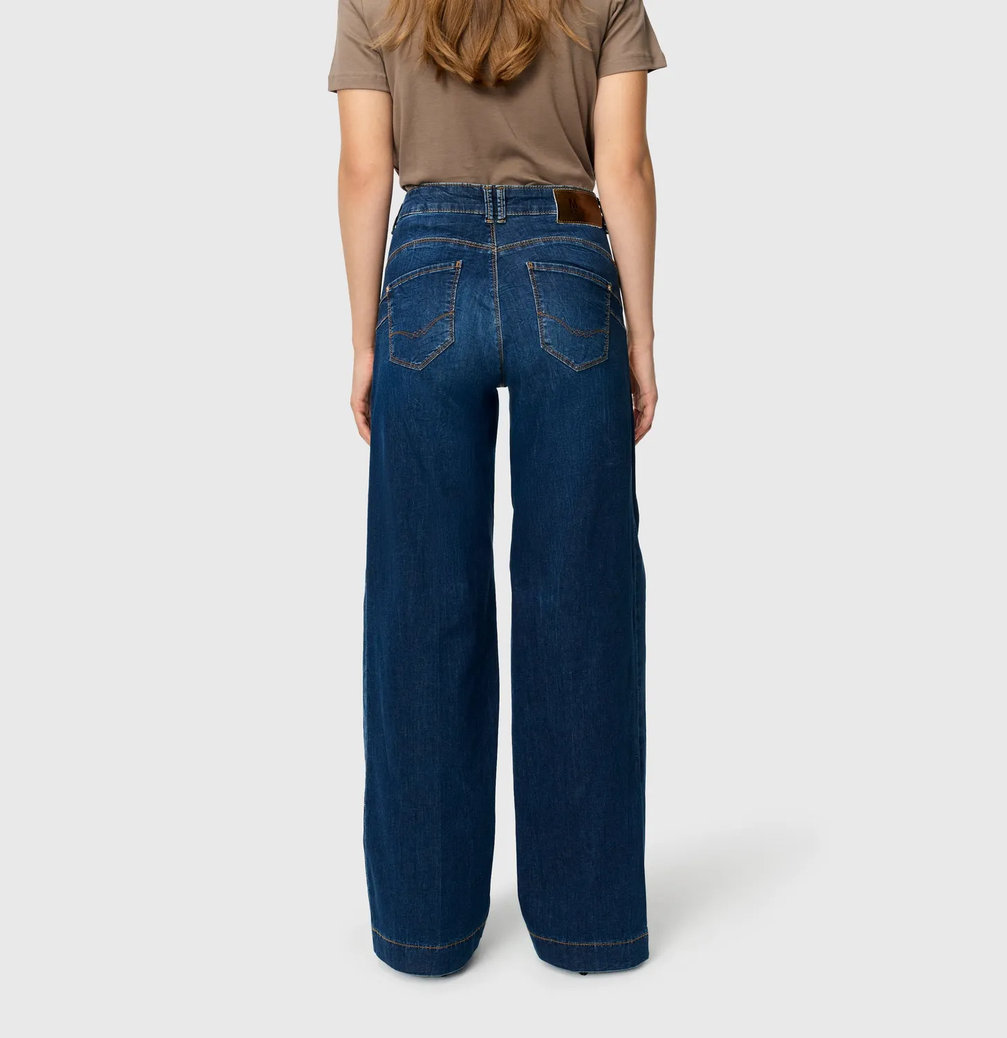 MAC Rich Palazzo jeans mørkeblå wide sommendenim