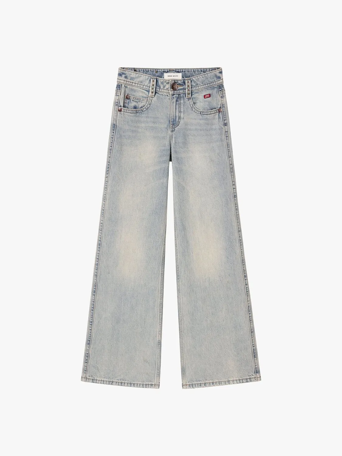Miss Sixty Distressed Flare jeans lyseblå slidset