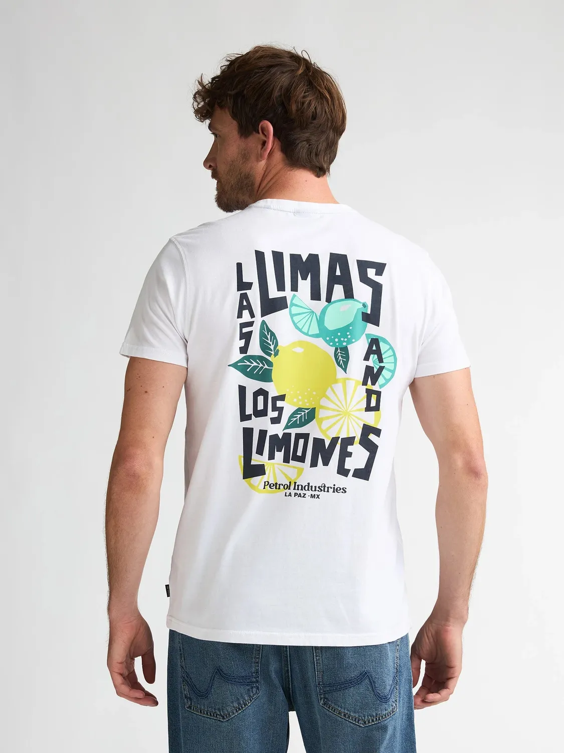 Petrol Industries Cosmos Azul t-shirt rygprint jersey