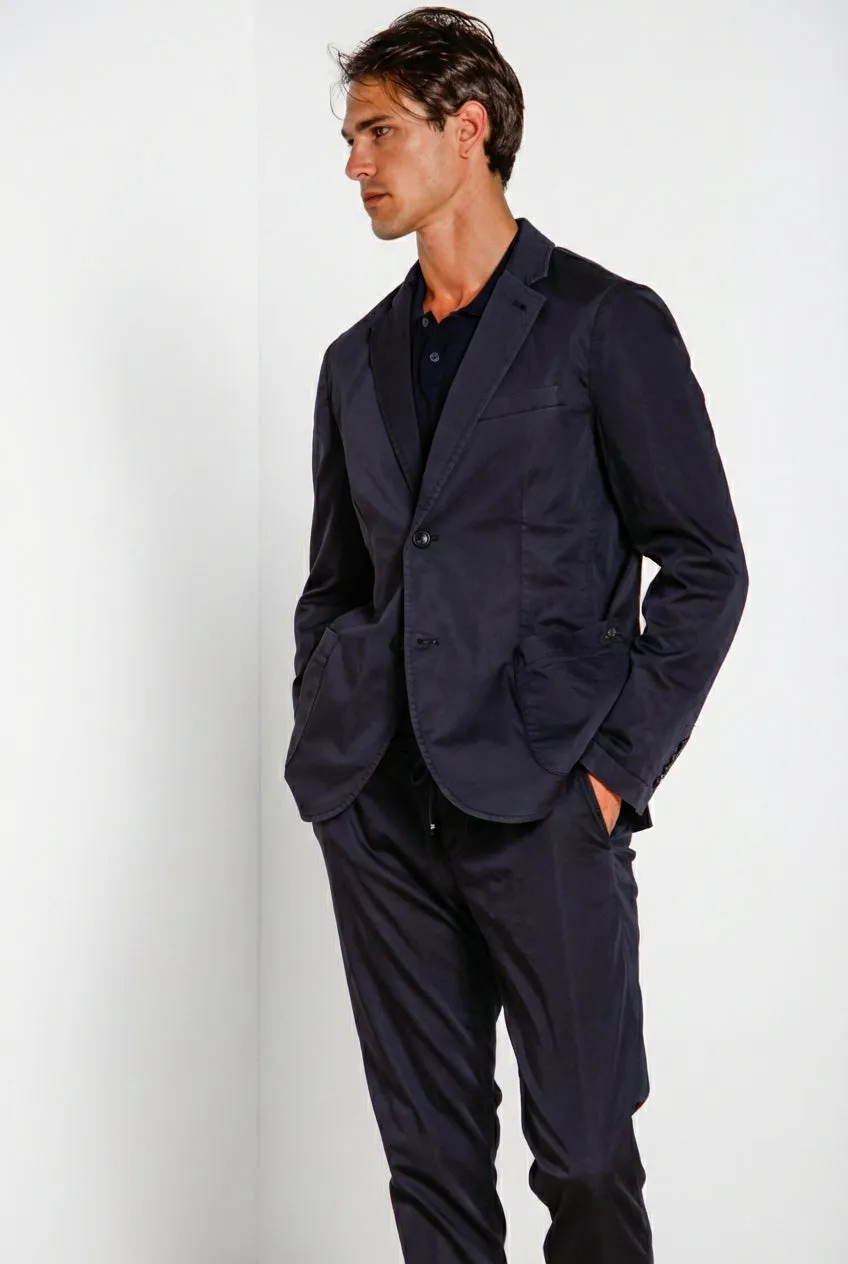 Mason's Da Vinci Travel blazer natblå stretch satin