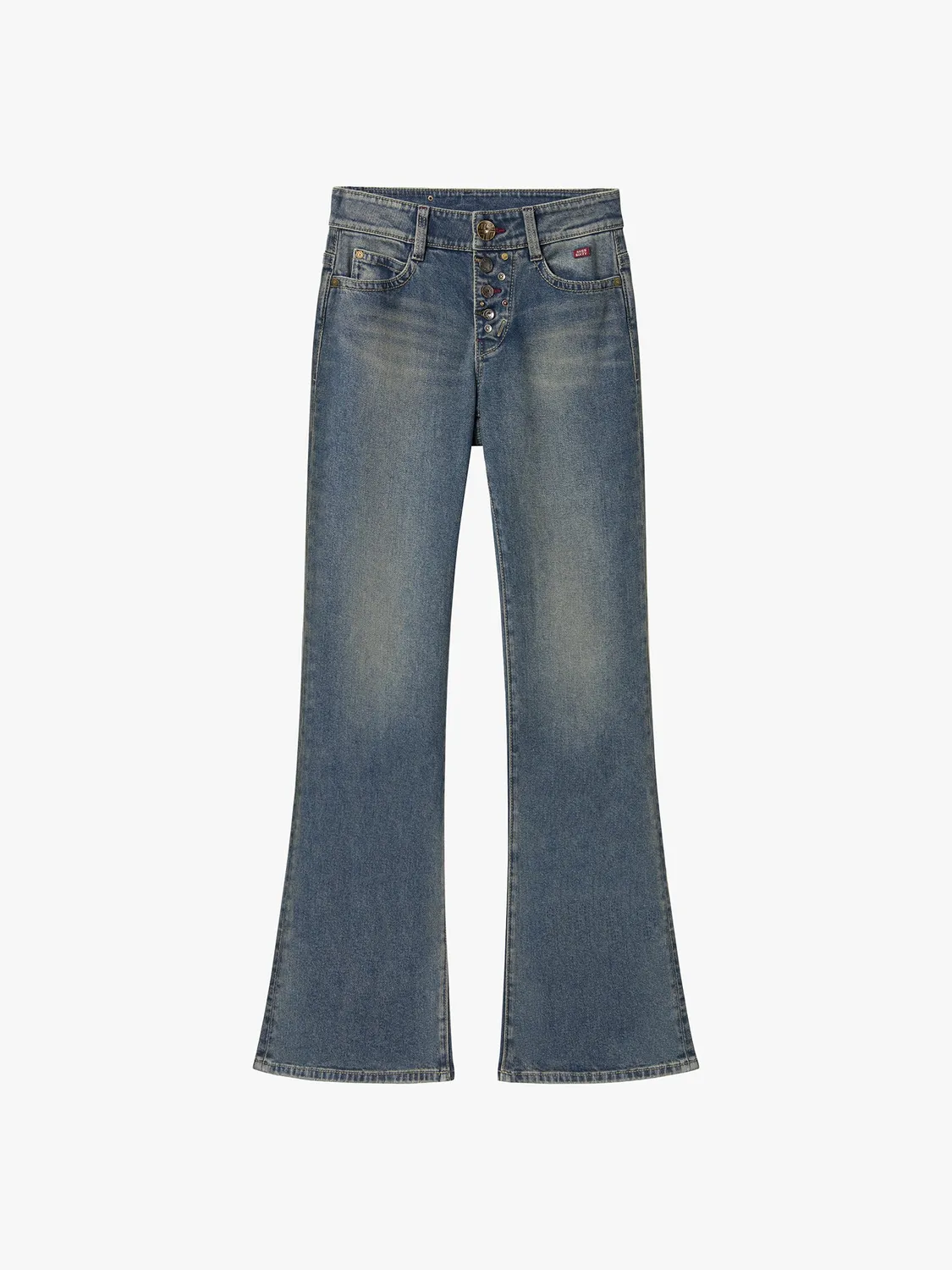 Miss Sixty Multi-Button flare jeans middle blue stretch