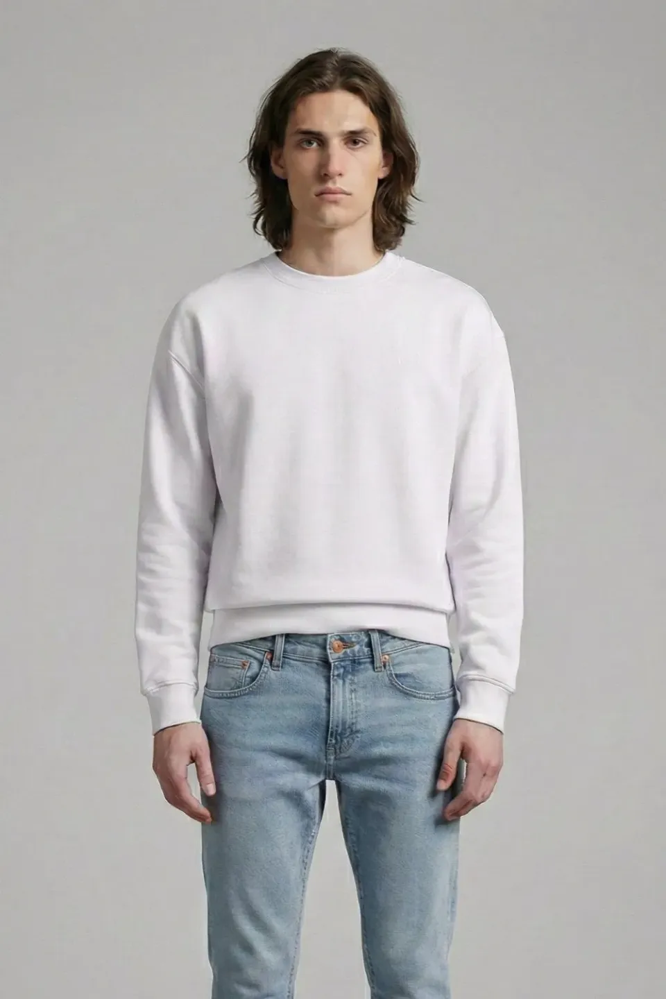 Organsk Classic Organic sweatshirt hvid – unisex