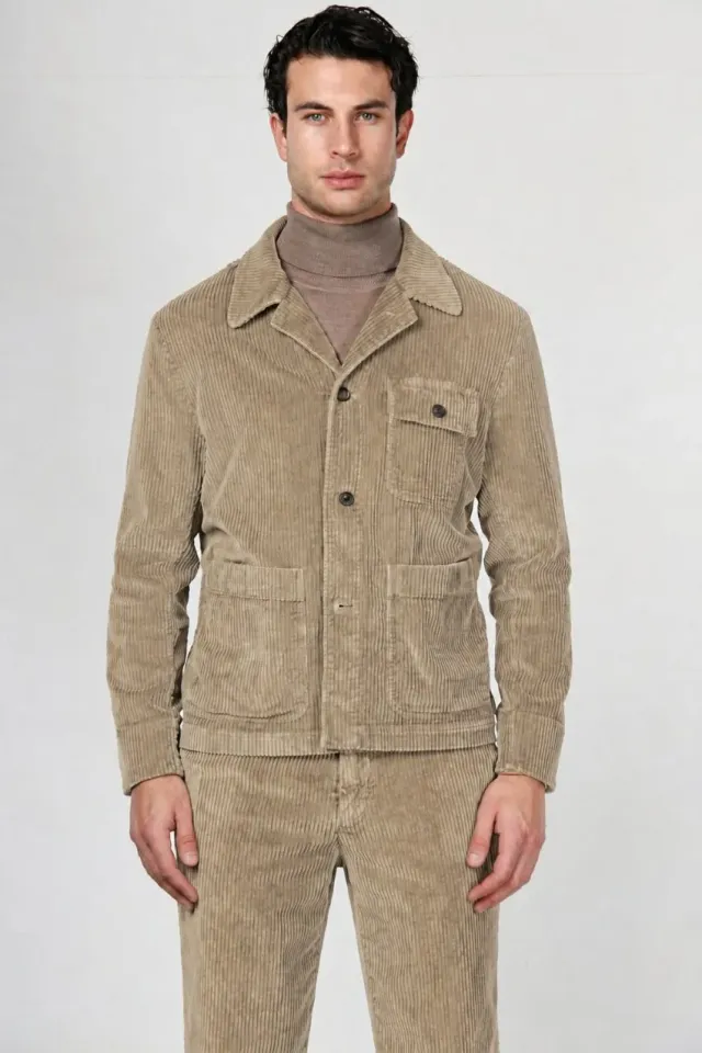 Mason's Work Jacket overshirt fløjl taupe