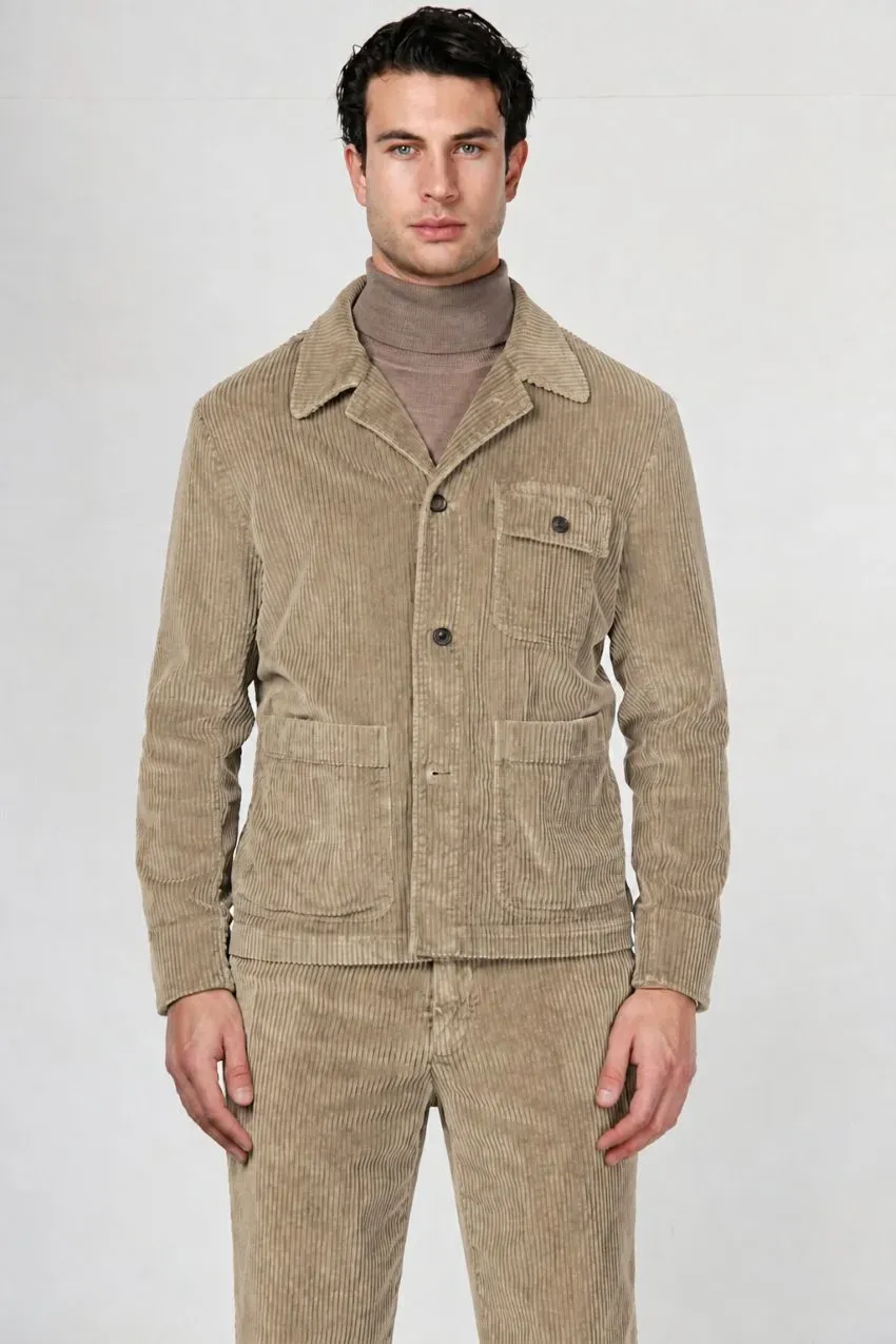 Mason's Work Jacket overshirt fløjl taupe