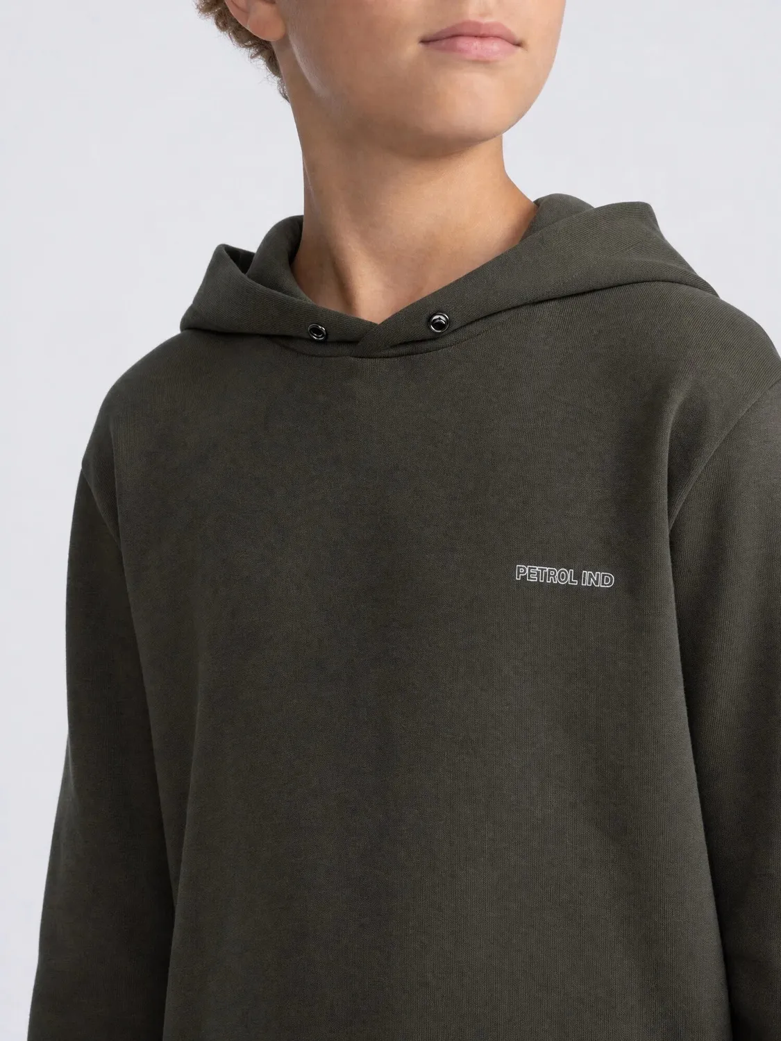 Petrol Industries Ironrun hoodie beluga drenge print