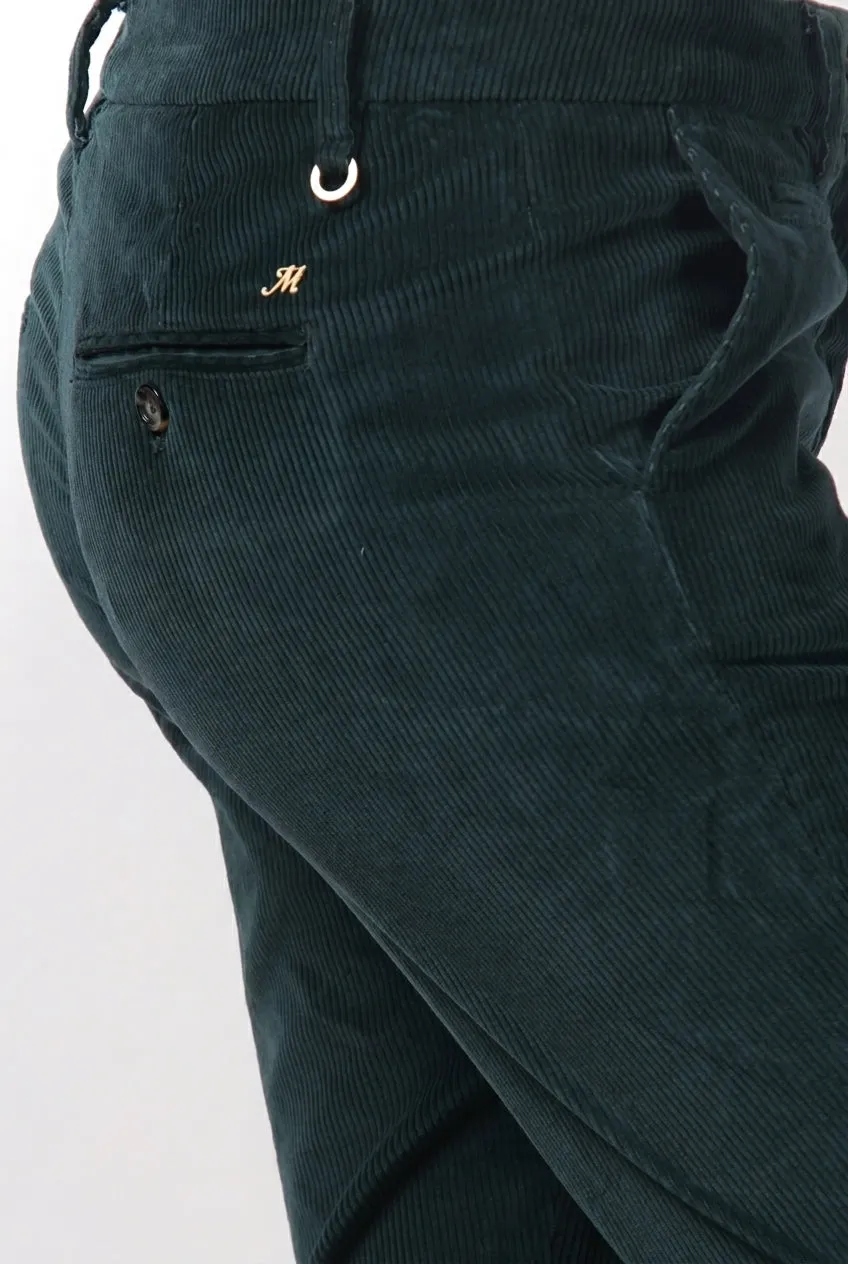 Mason's New York Slim chino bukser slim mørkegrøn fløjl