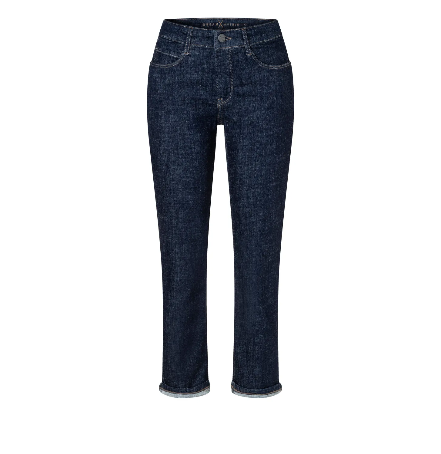 MAC Dream Cropped Authentic jeans mørkeblå straight fit