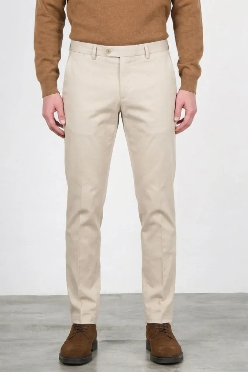 Mason's Torino Flex chinos latte slim satin