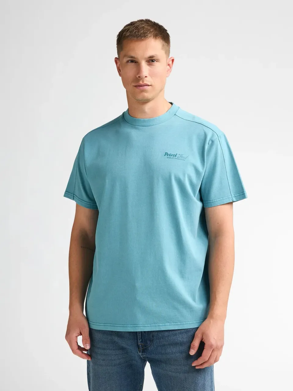 Petrol Industries Tanner T-shirt Iron Blue bomuld