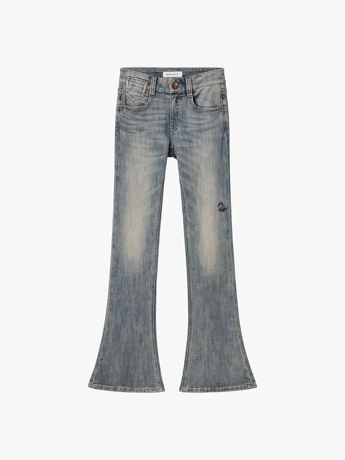 Miss Sixty flare jeans blå kirsebær stretch