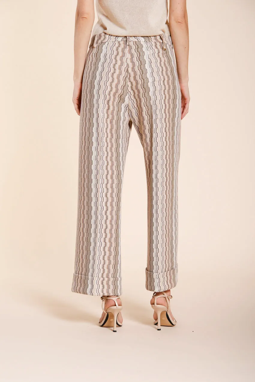 Mason's New York Studio Cropped City chinos beige stribet