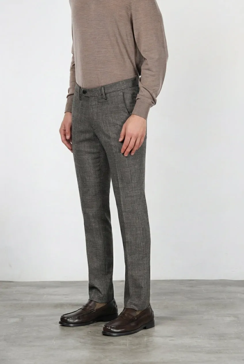 Mason's Torino City chino bukser mørkebrun slim pepita