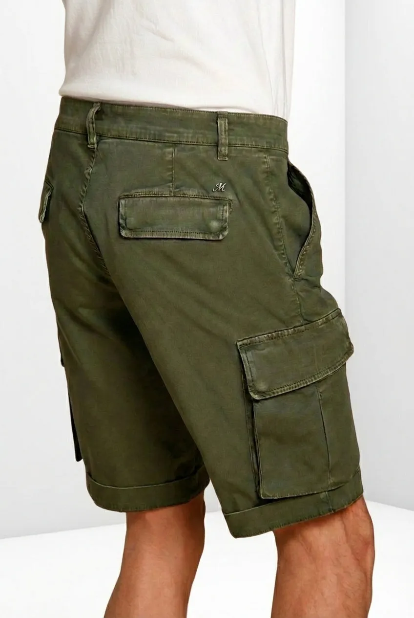 Mason's Chile cargo shorts skovgrøn slim fit stretch