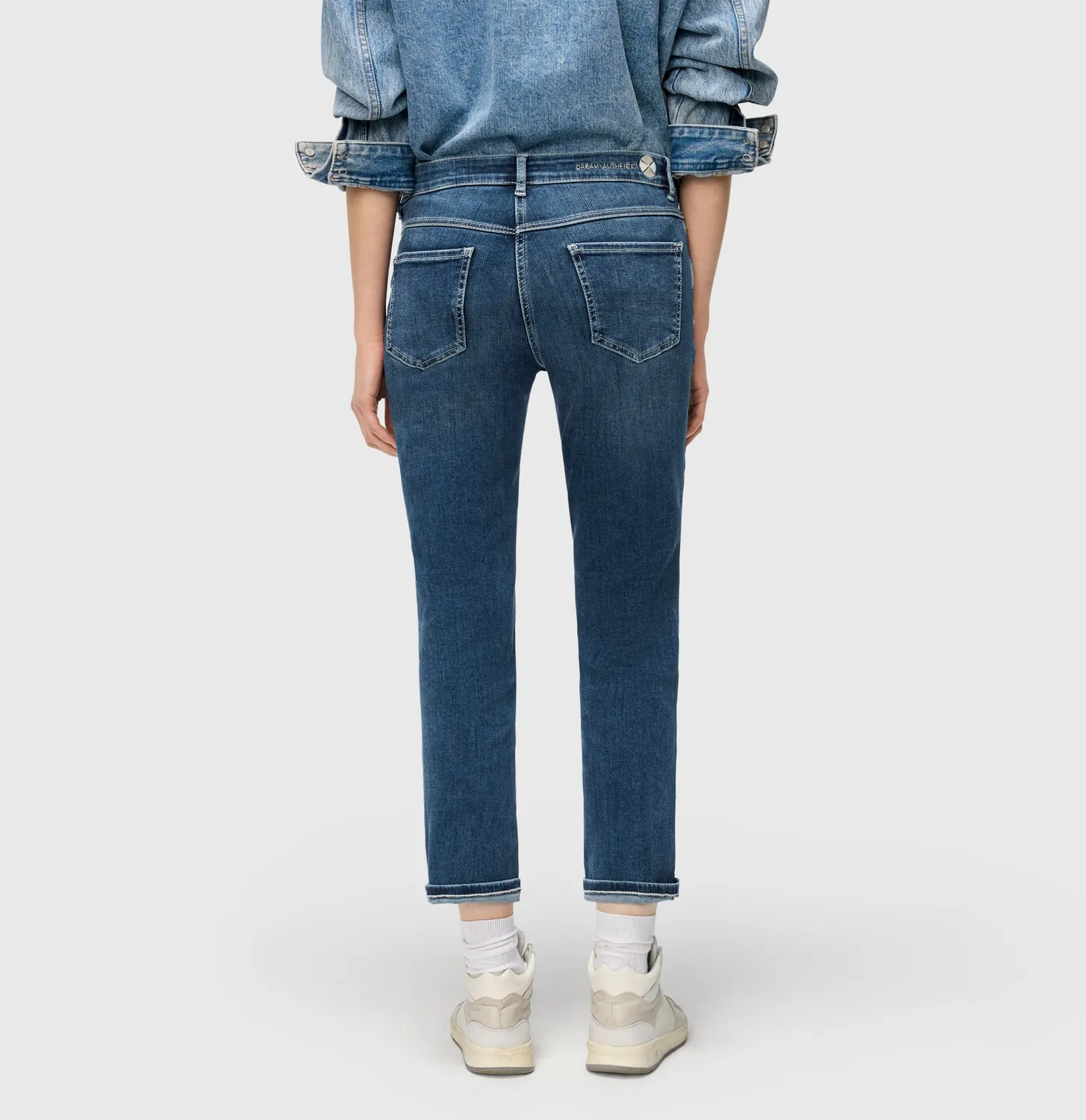 MAC Dream Cropped Authentic jeans blå straight
