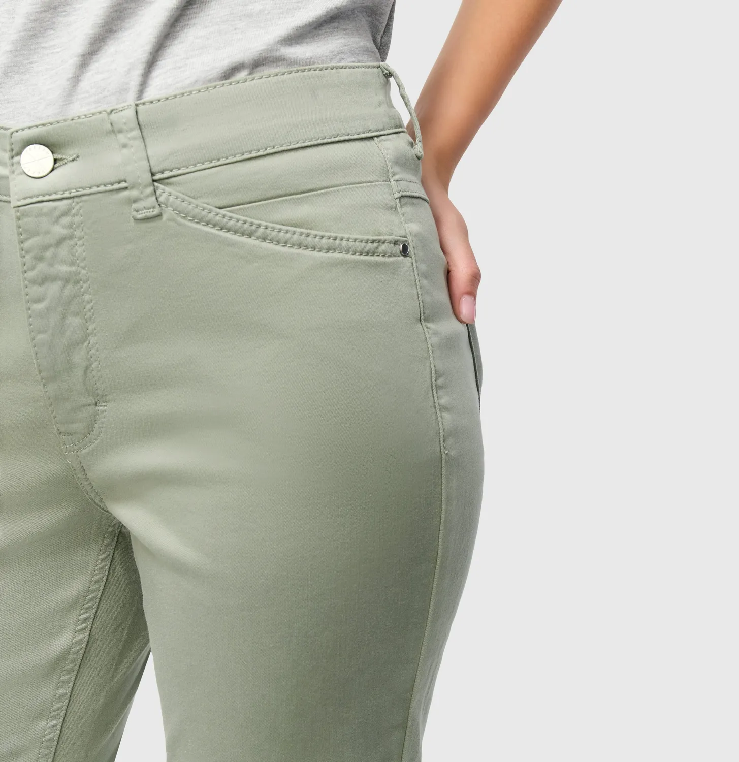 MAC Dream Chic jeans grøn slim cropped