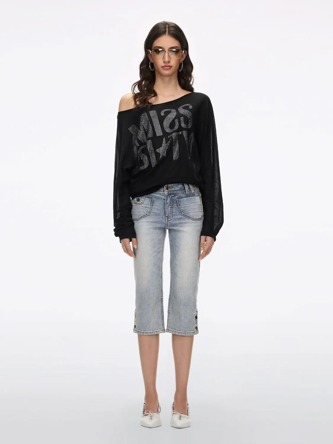 Miss Sixty Bella Skinny Capri jeans retro lyseblå