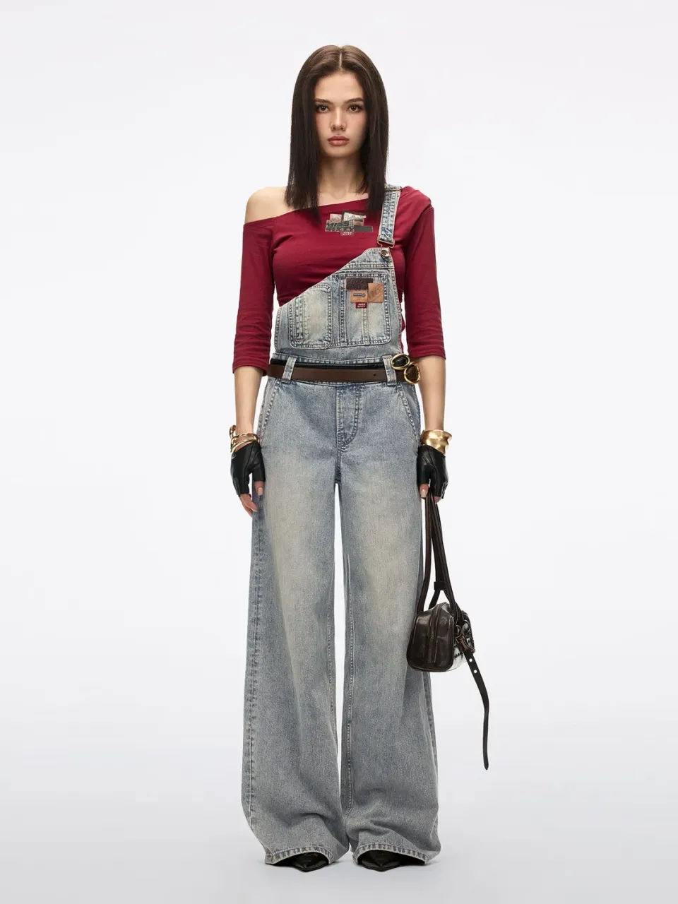 Miss Sixty Multi-Patch Denim buksedragt blå hamp