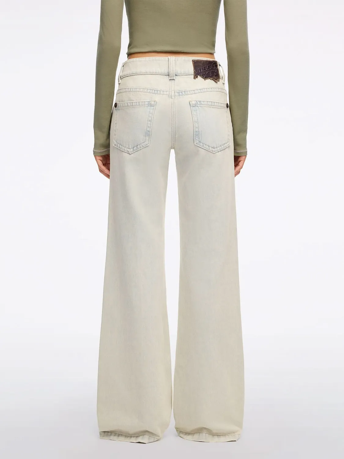 Miss Sixty flare jeans light blue med slidser