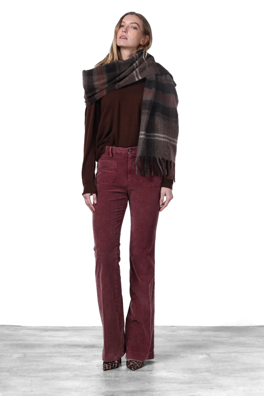 Mason's New York Flare chinobukser mosto slim fløjl