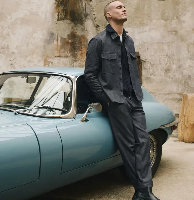 MAC Dean Pleat jeans mørkeblå tapered fit