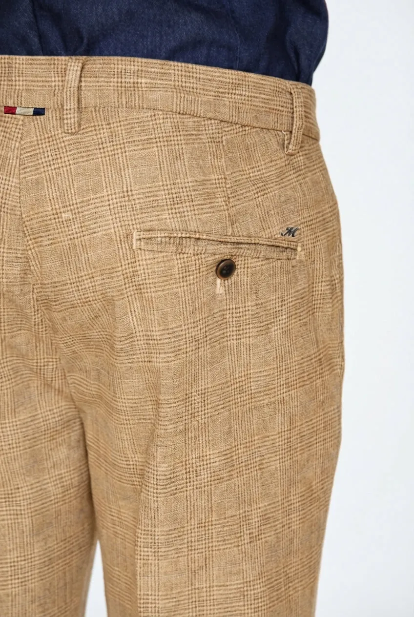 Mason's Torino chino bukser lyserød slim ternet