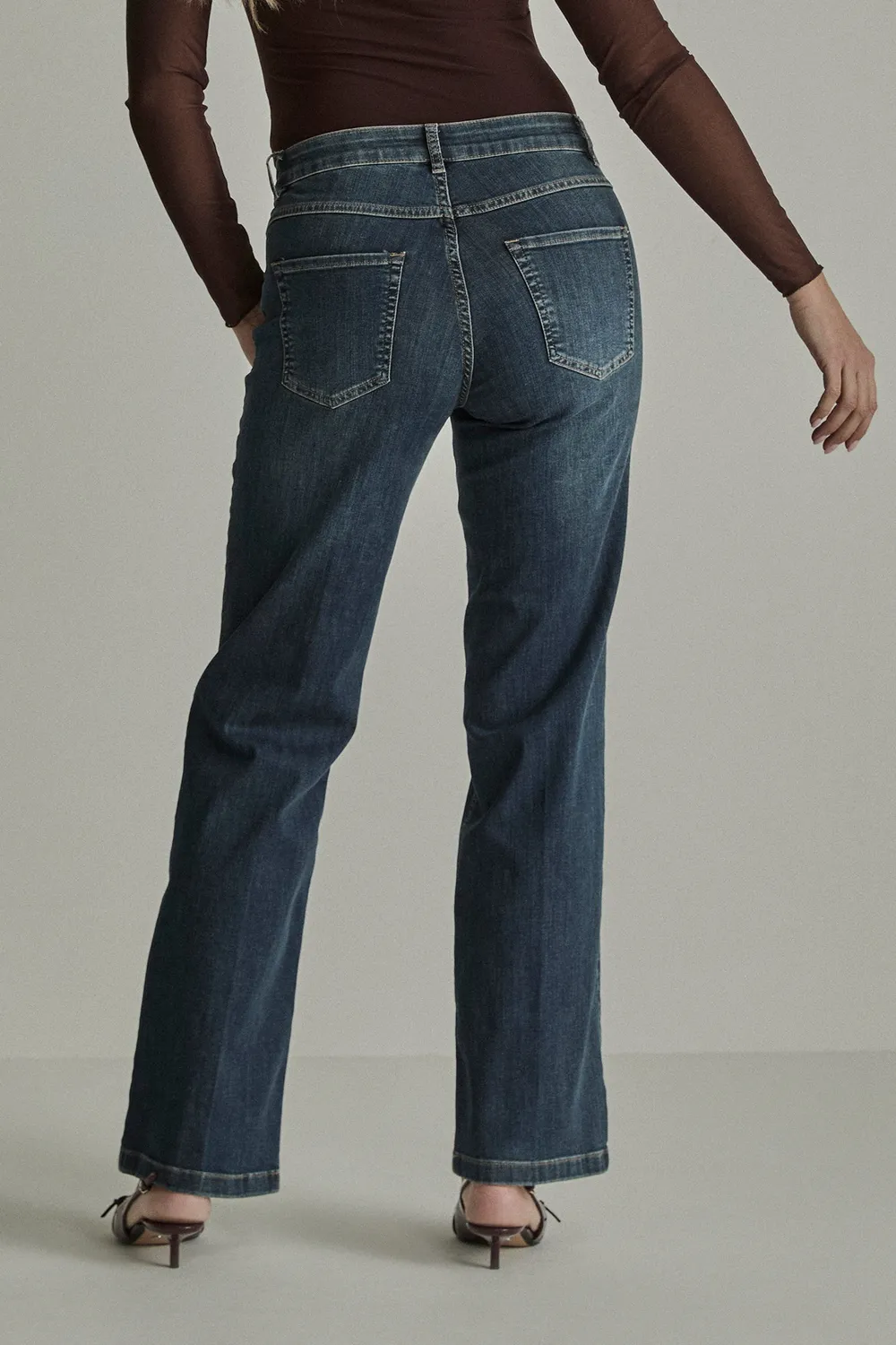 Para Mi Jeans Eve denimbukser old blue høj talje
