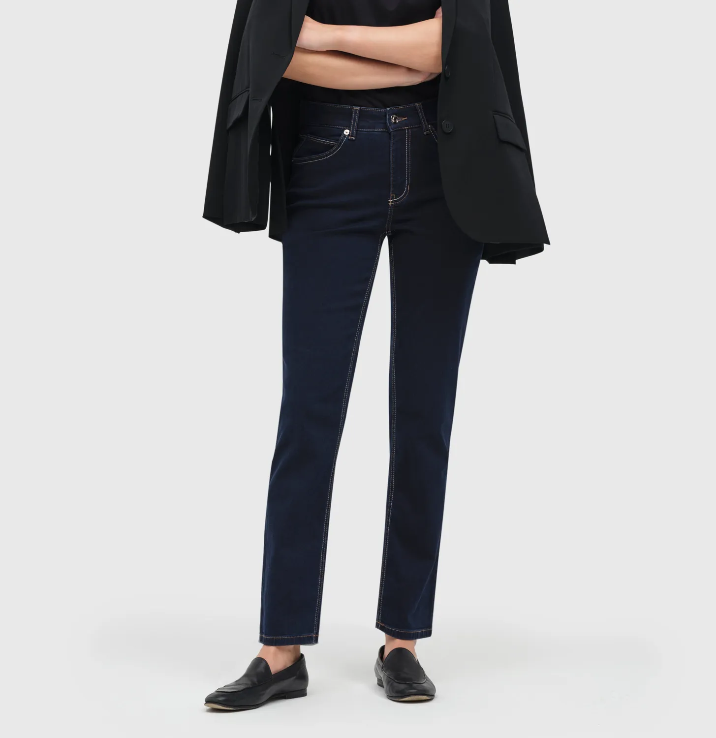 MAC Melanie straight jeans mørkeblå Perfect Fit
