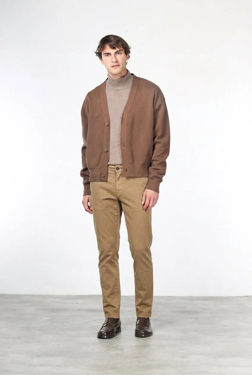 Mason's New York chinobukser mørkebeige uld regular fit