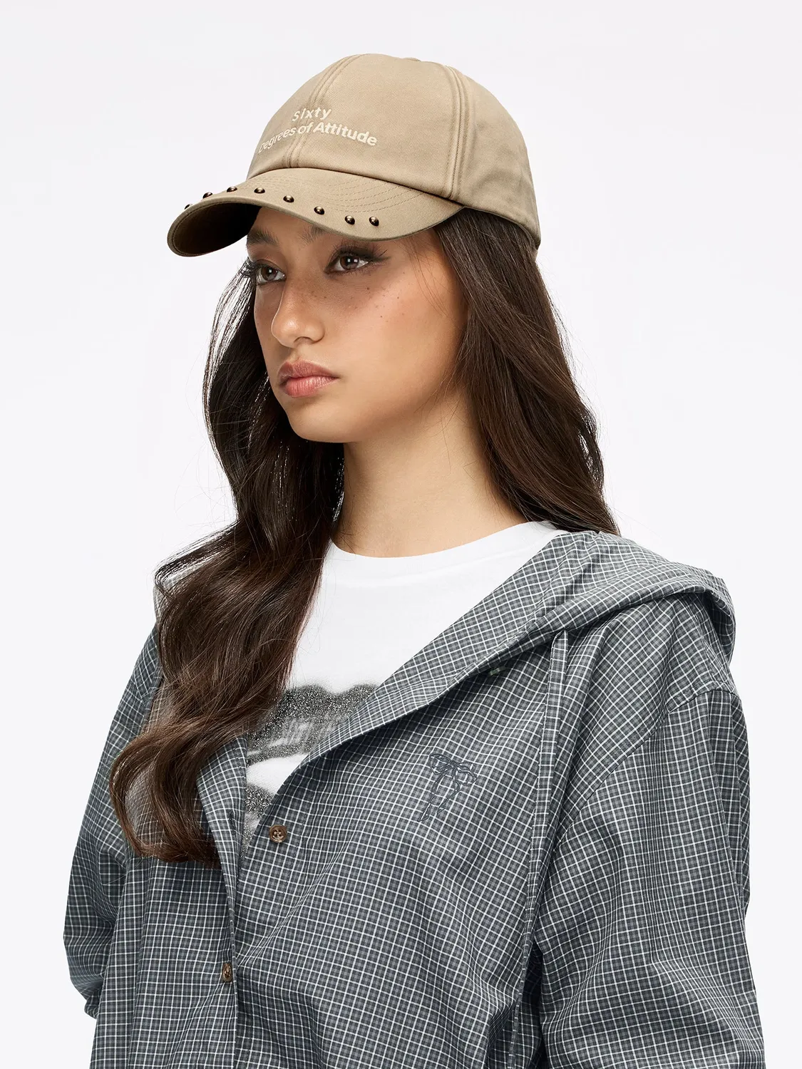 Miss Sixty cap med nitter khaki justerbar