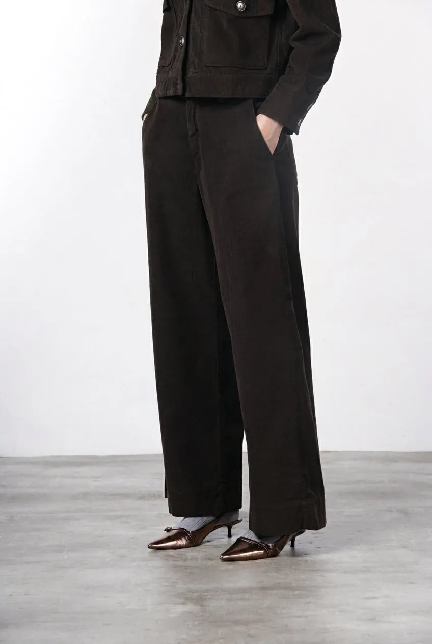 Mason's New York Wide chinos brune fløjl wide leg
