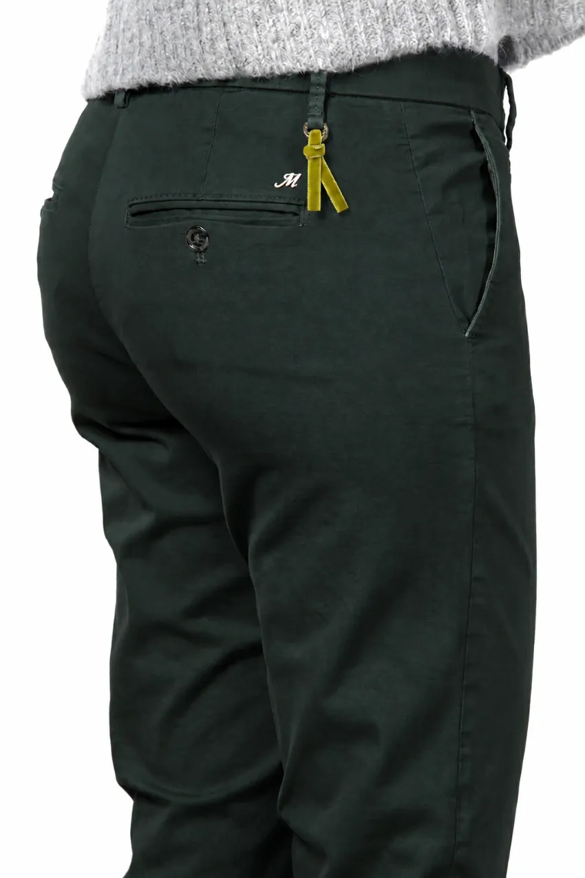 Mason's New York Slim chino bukser mørkegrøn satin