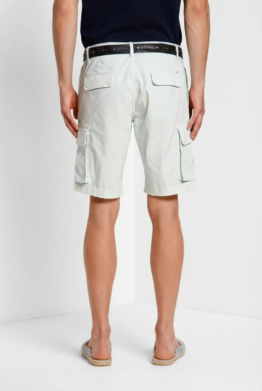 Mason's Chile Slim cargo shorts lyseblå satin