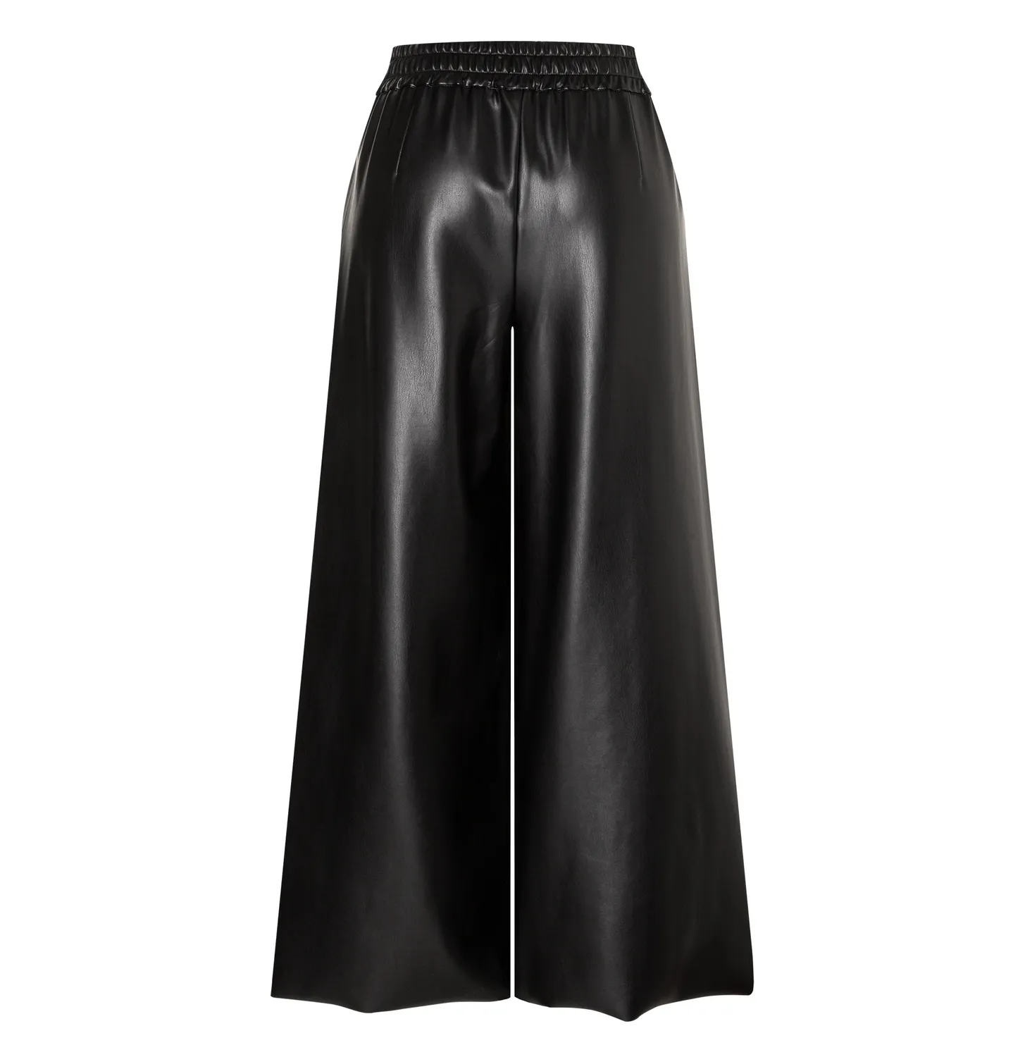 MAC Culotte 3031-00-0497 læderbukser sorte wide