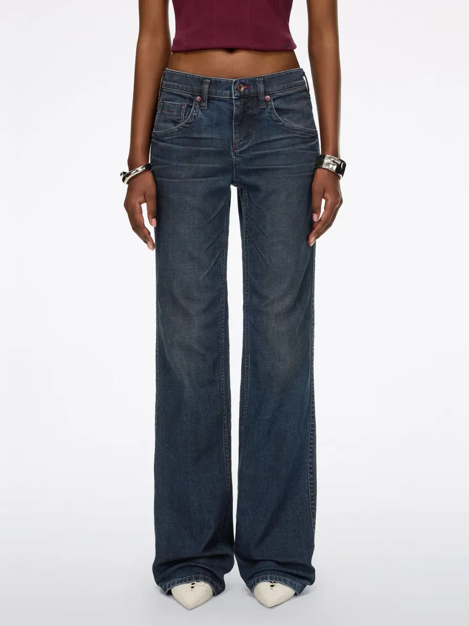 Miss Sixty Tommy flare jeans mørkeblå stretch