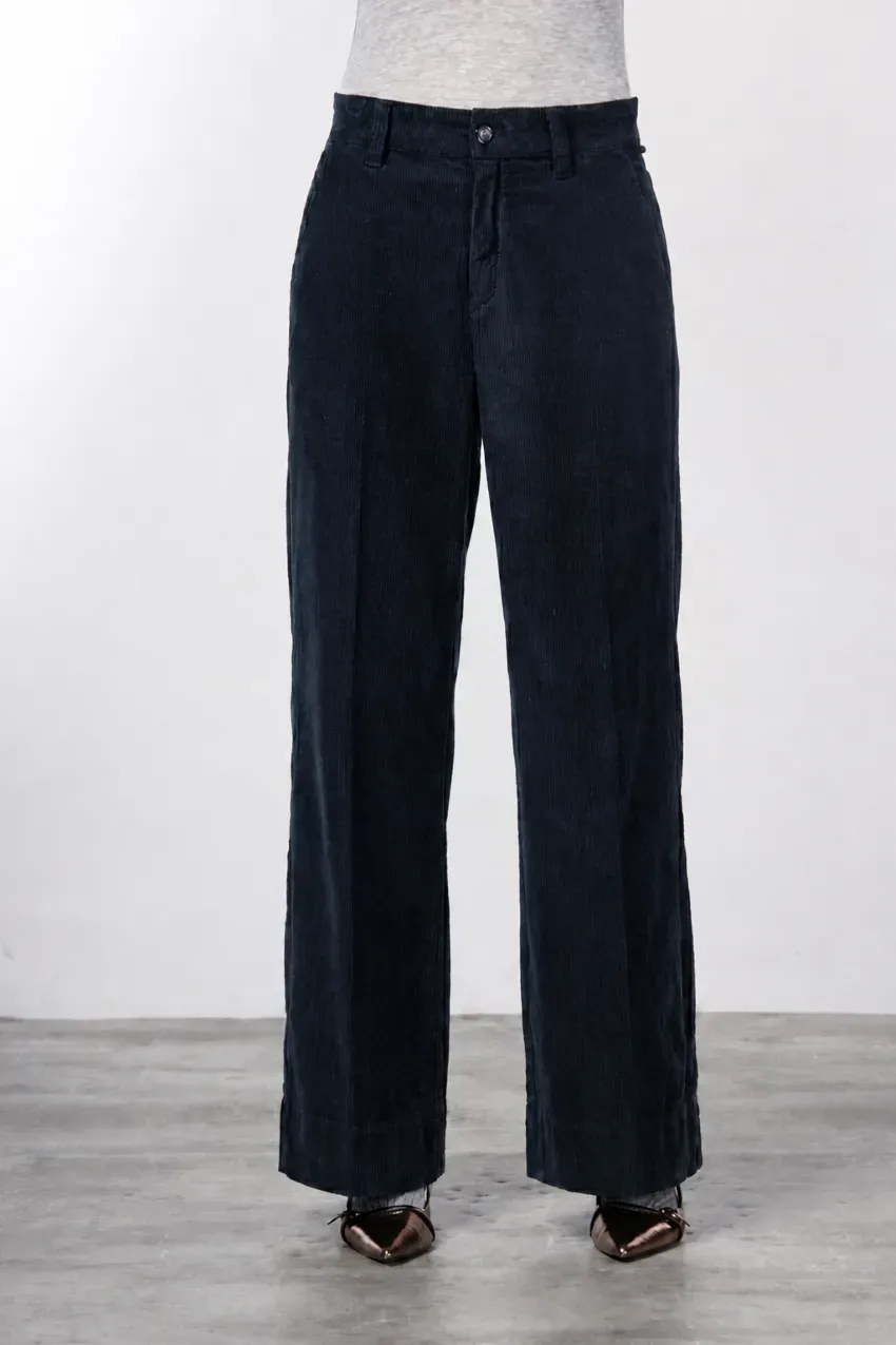 Mason's New York Wide chinos mørkeblå fløjl