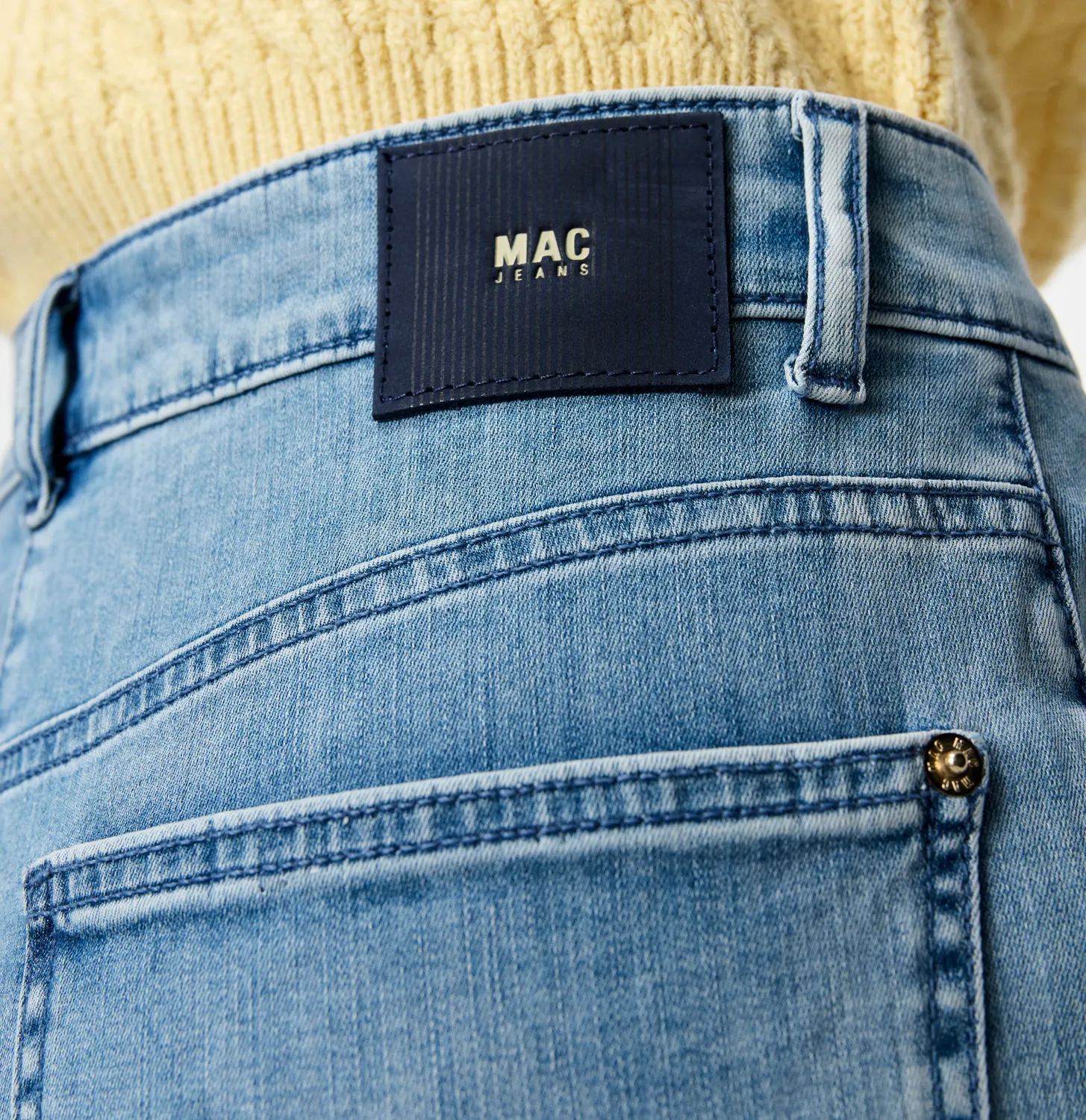MAC Jeans Bobbie barrel jeans mellemblå cropped