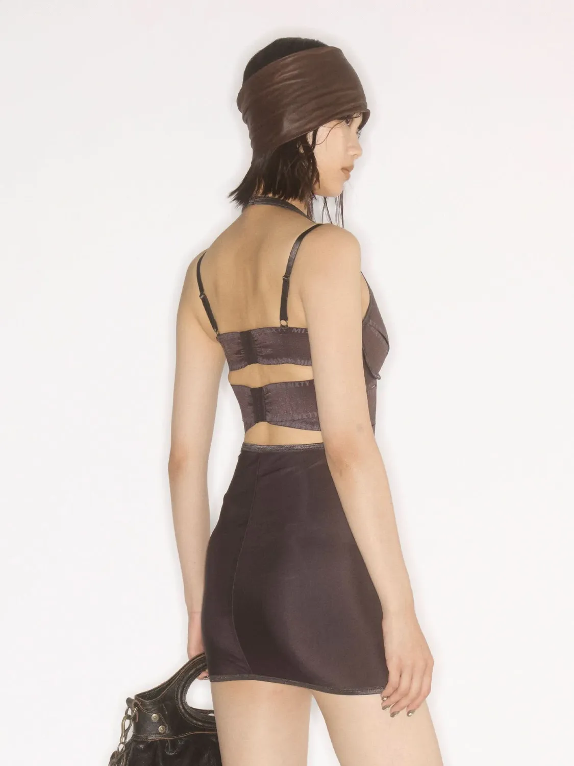 Miss Sixty 6M1DJ91100H48 Halterkjole Brun Stretch