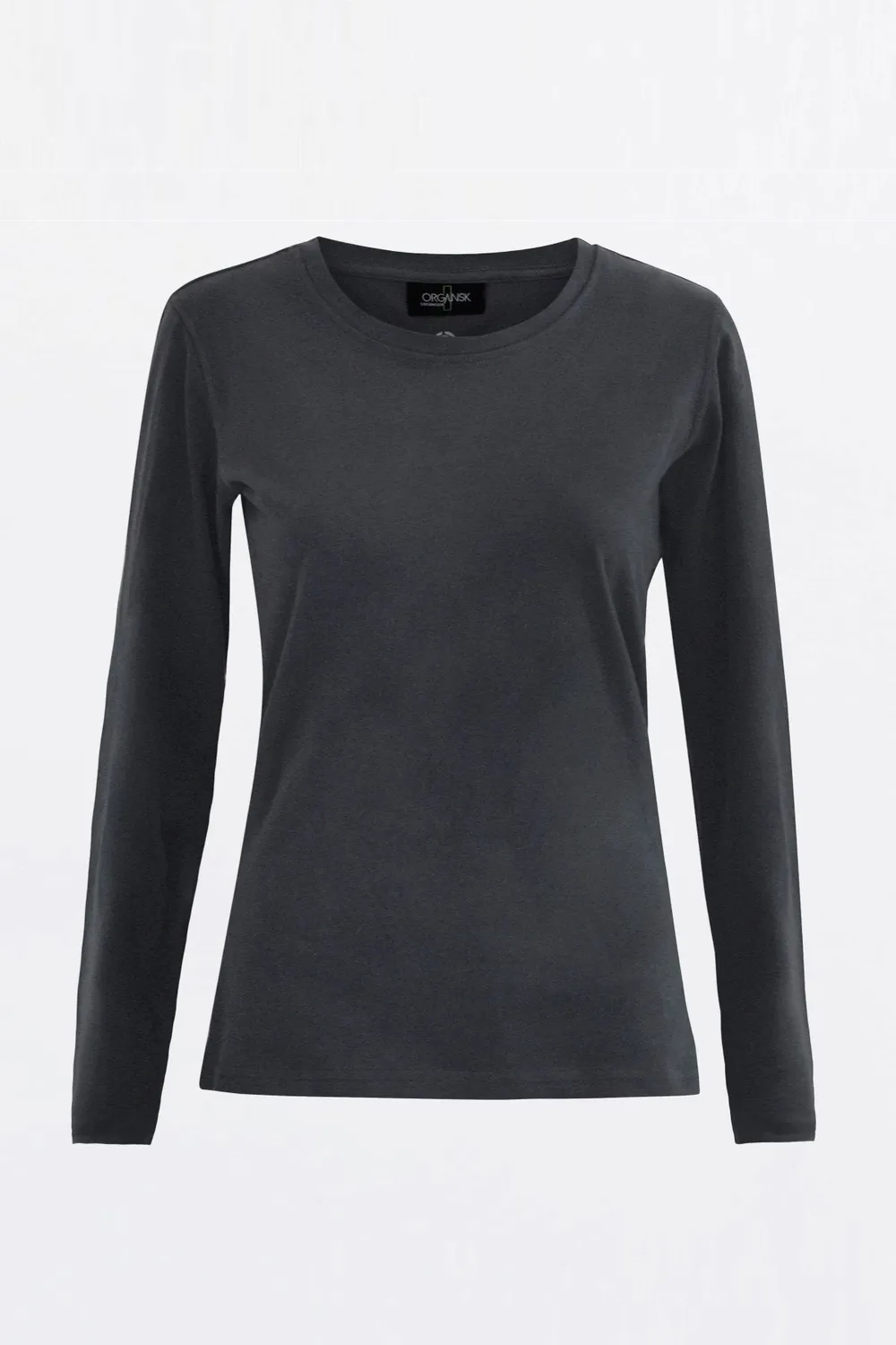 Organsk Classic langærmet T-shirt hvid økologisk