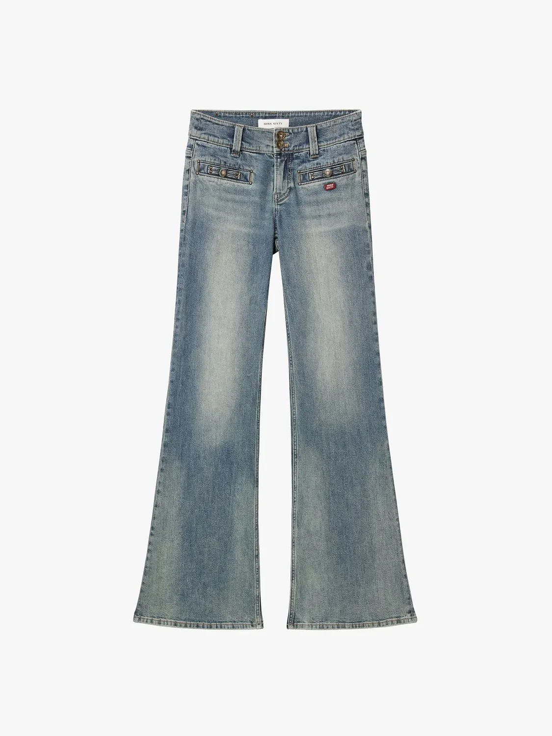 Miss Sixty Flare Jeans vintage mørkeblå stretch